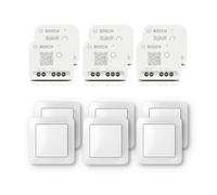 Kit d'éclairage et d'ombrage Bosch Smart Home avec interrupteur mural, 6x relais, 6x interrupteur mural pour les acteurs intelligents