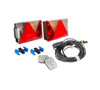 ASPÖCK Kit déclairage Multipoint IV et gabarit Flexipoint I faisceau Mantes 7m prise 7 broches connecteurs rapides feux arrière set complet très robuste pour remorque plateau