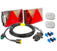 Kit d'éclairage : feux arrière ASPÖCK + feux de position latéraux ASPÖCK + faisceau MANTES 4,5 m 7 broches + connecteurs rapides