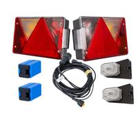 UNITRAILER ASPÖCK Kit déclairage Feux arrière Multipoint IV Gauche Droit 6 Fonctions gabarit Flexipoint I Faisceau Mantes 4,5m 12V Prise 13 Broches connecteurs Set Robuste pour remorque