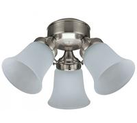 Kit d'éclairage Flush Mount pour ventilateurs de Hunter Chrome brossé Hunter Fans