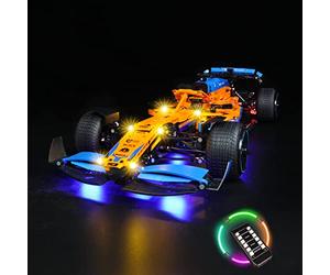 Kit d'éclairage GC pour voiture de course Lego McLaren Formula 1 42141 (kit Lego non inclus) (télécommande)