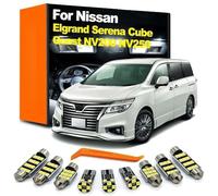 Kit d'éclairage intérieur à LED, pour Nissan Cube Z11 Z12 Serena C25 C26 C27 Elgrand E50 E51 E52 Quest NV200 NV250 NV300 NV350 NV3500