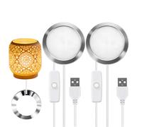 Kit d'éclairage LED 1 ou 2 pièces pour modèles d'imprimantes 3D 001 Compatible avec Bambu Lab, Veilleuse à lumière chaude Câble USB de 1 m avec interrupteur (2 Pièces)