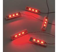 Kit d'éclairage LED 20 pièces 1 x 4, compatible avec Lego 3710 Bricks City DIY Module, accessoires de blocs de construction (rouge)