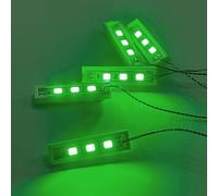 Kit d'éclairage LED 20 pièces 1 x 4, compatible avec Lego 3710 Bricks City DIY Module, accessoires de blocs de construction (vert)