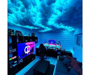 Kit d'éclairage LED 3D - Créez une atmosphère étonnante avec synchronisation de la musique, nuage lumineux multicolore en coton pour chambre à coucher, salle de jeux, fête