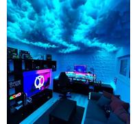 Kit D'éclairage LED 3D Nuage Lumineux Multicolore en Coton,Créez Une Atmosphère Étonnante avec Synchronisation De La Musique pour Chambre À Coucher, Salle De Jeux,Fête Bande Lumineuse 5m