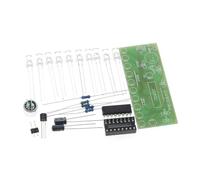 Kit d'éclairage LED à commande vocale pour les amateurs de bricolage électronique, puce d'apprentissage Cd4017 avec lumières fluides activées par le son, projet de 3 pour étudiants et débutants
