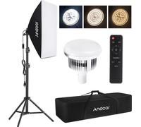 Kit d'éclairage LED, boîte à lumière flexible, pied d'éclairage réglable, prise EU