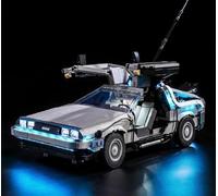 Kit d'éclairage LED - Boîte à piles - Pour Lego Retour vers le futur 10300 - Machine à remonter le temps Delorean (Delorean non incluse) - Éclairage uniquement