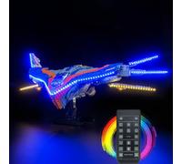 Kit d'éclairage LED BrickBling compatible avec Lego Gardiens de la Galaxie : The Milano 76286, kit d'éclairage créatif avec télécommande et diodes électroluminescentes