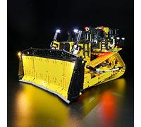 Kit d'éclairage LED BrickBling compatible avec Lego Technic Cat D11 Bulldozer commandé par application, kit d'éclairage décoratif pour modèle 42131