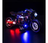 Kit d'éclairage LED BrickBling pour Lego 42155 Technic The Batman - Batterie (pas de modèle Lego), kit d'éclairage décoratif pour jouets de moto, vélos emblématiques de super-héros