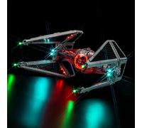 Kit d'éclairage LED BrickBling pour Lego 75382 TIE Interceptor, kit d'éclairage décoratif pour Lego Star Wars TIE Interceptor Jouet créatif - Version standard