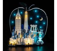 Kit d'éclairage LED compatible avec Lego 21066 New York City - The Big Apple (pas de modèle) - Kit d'éclairage décoratif compatible avec Lego New York City - Modèle de briques Big Apple
