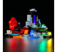 Kit d'éclairage LED compatible avec Lego 21172 Minecraft Le Portal Minecraft détruit (pas de modèle), kit d'éclairage de décoration DIY compatible avec Lego Minecraft