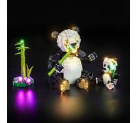 Kit d'éclairage LED compatible avec Lego 31165 Animaux sauvages : Panda Family (pas de modèle), kit d'éclairage décoratif compatible avec Lego Animaux sauvages : Panda Family 31165 Jouets créatifs