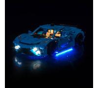 Kit d'éclairage LED compatible avec Lego 42217 Chevrolet Corvette Stingray Blue (pas de modèle), variateur tactile, kit d'éclairage décoratif compatible avec Lego Chevrolet Corvette Stingray Blue