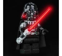 Kit d'éclairage LED compatible avec Lego 75461 Darth Vador Upscaled Minifigure (pas de modèle), kit d'éclairage décoratif compatible avec Lego Upscaled Darth Vader Minifigure modèle de briques de
