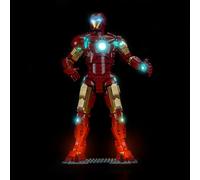 Kit d'éclairage LED compatible avec Lego 76344 Iron Man Mark 3 Collectors' Edition (pas de modèle), kit d'éclairage décoratif compatible avec Lego Iron Man Mark 3 Collectors' Edition