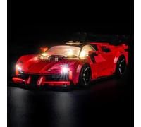 Kit d'éclairage LED compatible avec Lego 77254 Ferrari SF90 XX Stradale Sports Car (pas de modèle), kit d'éclairage décoratif compatible avec Lego Ferrari SF90 XX Stradale Sports Car Modèle