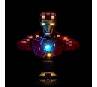 Kit d'éclairage LED compatible avec Lego Iron Man MK4 Bust 76327 (sans modèle), kit d'éclairage décoratif compatible avec Lego Iron Man MK4 Bust jouet créatif