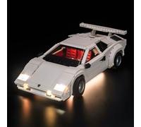 Kit d'éclairage LED compatible avec Lego Lamborghini Countach 5000 Quattrovalvole - Kit d'éclairage décoratif pour 10337 Lamborghini Countach 5000 Quattrovalvole - BrickBling