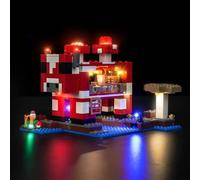 Kit d'éclairage Led compatible avec Lego Minecraft La Maison du Mooshroom (Non Lego), Ensemble d'éclairage Led compatible avec Minecraft 21270 La Maison du Mooshroom Jouet créatif