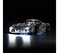 Kit d'éclairage LED compatible avec Lego Technic Koenigsegg Jesko Absolut Grey Hypercar - Kit d'éclairage décoratif pour voiture 42173 Koenigsegg Jesko Absolut Super Sports Car - BrickBling