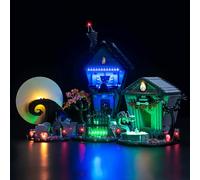 Kit d'éclairage LED compatible avec Lego Tim Burton's The Nightmare Before Christmas (pas de modèle), kit d'éclairage décoratif compatible avec 21351 The Nightmare Before Christmas