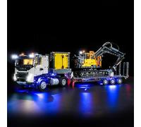 Kit d'éclairage LED compatible avec Lego Volvo FMX Truck & EC230 Electric Excavator (pas de modèle), kit d'éclairage décoratif compatible avec camion Technic Volvo FMX avec pelleteuse à chenilles
