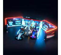 Kit d'éclairage LED compatible Lego F1 Garage, Mercedes-AMG et Alpine Cars 60444, kit décoratif Jouet