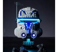 Kit d'éclairage LED pour casque Lego Captain Rex (lumières uniquement, pas de Lego), kit d'éclairage de décoration pour Lego 75349 Star Wars Captain Rex Helmet The Clone Wars Model Update Version
