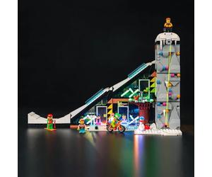 Kit d'Éclairage LED pour Centre de Ski et d'Escalade Lego 60366 (Sans Lego), Décoration City, Jouet Créatif
