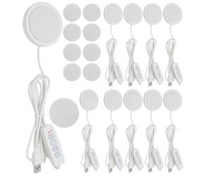Kit d'éclairage LED pour imprimante 3D - 5 V - 3000-6400 K - Température de couleur - Pour modèles d'imprimantes 3D - Contrôle libre - Alimentation USB - Pour armoires, vitrines, bibliothèques (10