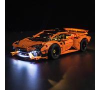 Kit d'Éclairage LED pour Lamborghini Huracán Tecnica Orange (Pas de Lego) - Éclairage Décoratif pour Technic Lego 42196 - Jouet Créatif