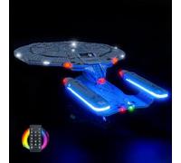 Kit d'Éclairage LED pour LEGO 10356 Star Trek: U.S.S. Enterprise NCC-1701-D - Lumières Personnalisées à Monter, Compatible avec ce Modèle (Modèle non inclus)(Version télécommande)
