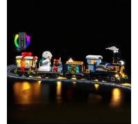 Kit d'Éclairage LED pour Lego 10361 Holiday Express Train - Lumières Personnalisées à Monter, Compatible avec ce Modèle (Modèle Non Inclus)(Version télécommande)