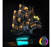 Kit d'Éclairage LED pour Lego 10365 Captain Jack Sparrow's Pirate Ship - Lumières Personnalisées à Monter, Compatible avec ce Modèle (Modèle Non Inclus)(Version télécommande)