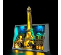 Kit d'Éclairage LED pour Lego 21064 Paris - City of Love - Lumières Personnalisées à Monter, Compatible avec ce Modèle (Modèle Non Inclus)(Version télécommande)