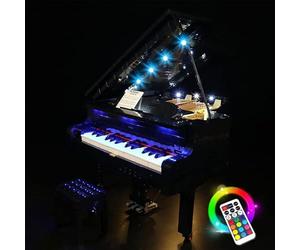 Kit d'éclairage LED pour Lego 21323 - pour Grand Piano modèle Lumières personnalisées à Assembler soi-même (modèle Non Inclus)(Version télécommande)
