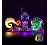 Kit d'Éclairage LED pour LEGO 21351 Tim Burton's The Nightmare Before Christmas - Lumières Personnalisées à Monter, Compatible avec ce Modèle (Modèle non inclus)(Version télécommande)