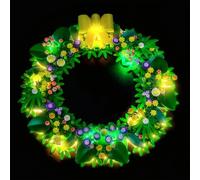 Kit d'Éclairage LED pour Lego 40957 Spring Wreath - Alimenté USB Effet Lumineux Brillant, Luminaires DIY sans Soudure Facile à Installer (Modèle Non Inclus)