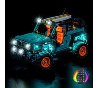 Kit d'Éclairage LED pour Lego 42227 Rubicon SUV - Alimenté USB Effet Lumineux Brillant, Luminaires DIY sans Soudure Facile à Installer (Modèle Non Inclus)(Version télécommande)