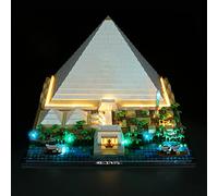 Kit d'éclairage LED pour Lego Cheops Pyramide (sans kit Lego, lumières uniquement) - Kit d'éclairage DIY pour l'architecture Lego Great Pyramid of Giza 21058