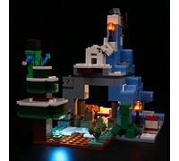 Kit d'éclairage LED pour Lego Minecraft The Iced Pumak, décoration DIY Light Set pour Minecraft Lego 21243 The Frozen Peaks Creative Toy Lights (Pas de modèle Lego)