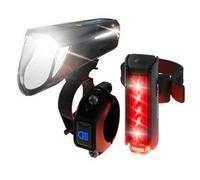 FISCHER FAHRRAD Kit d'éclairage de vélo PLUS 100/130 Fernlicht + TWIN STOP LED noir