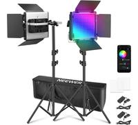 Kit d'éclairage LED RGB Neewer 660 PRO II 2x 50W avec supports et sac de transport | ✅ Livraison gratuite à partir de 100 €