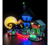 Kit d'éclairage LED version mise à jour compatible avec Lego Disney Tim Burton's The Nightmare Before Christmas (pas de modèle), kit d'éclairage décoratif compatible avec l'étrange Noël de monsieur
